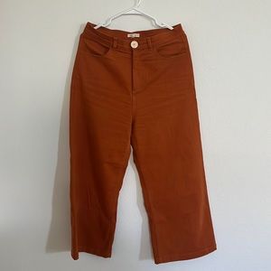 Whimsy & Row Flora Wide Leg Pant in Rust